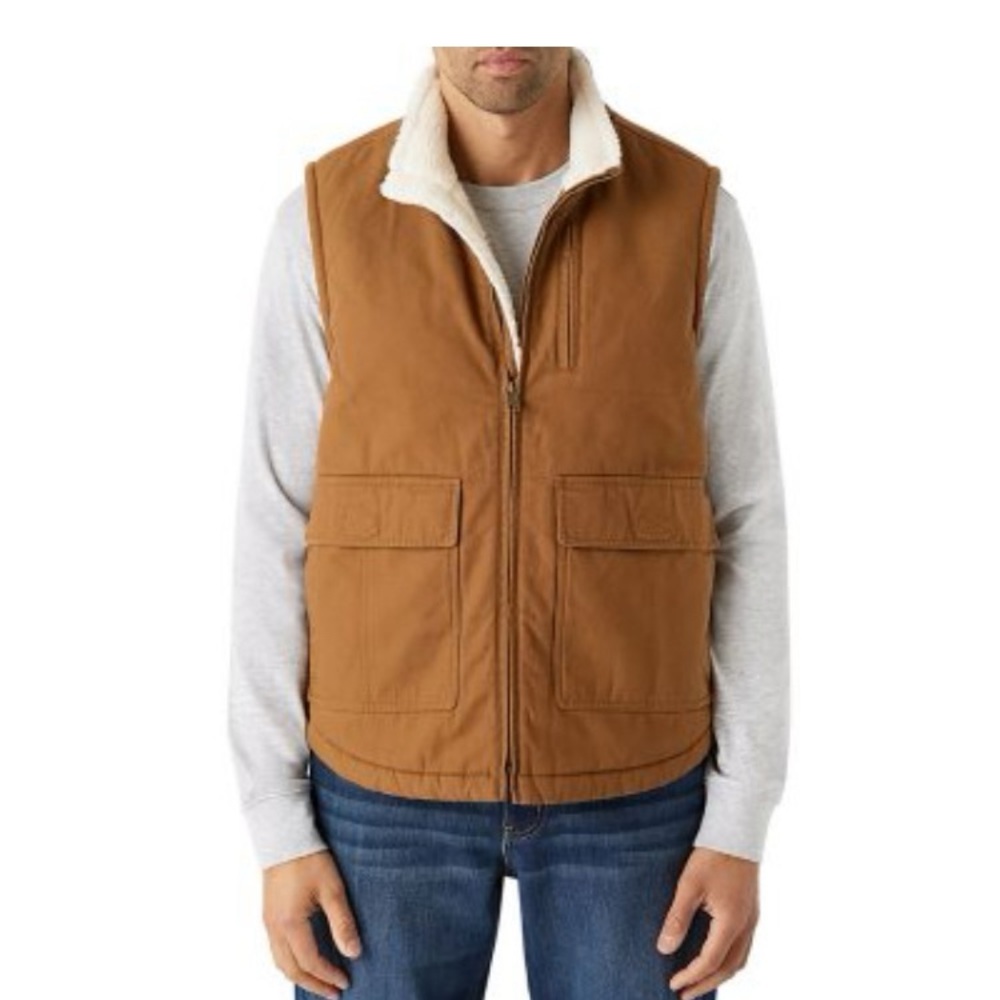 Lees Men's Sherpa Lined Workwear Vest